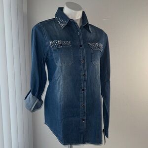 Christine Alexander Blue Denim with Swarovski Elements